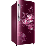 Samsung Direct-Cool Single Door Refrigerator | RR20C1724HN/HL |183 L/4 Star | Himalaya poppy Red