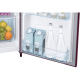 Samsung Direct-Cool Single Door Refrigerator | RR20C1724HN/HL |183 L/4 Star | Himalaya poppy Red