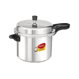 Pigeon by Stovekraft Deluxe Aluminium Outer Lid Pressure Cooker | 7.5 Litres | Silver