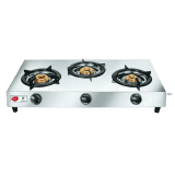 Pigeon 123 LPG Stove Manual Gas Stove | 3 Burners | Stainless Steel