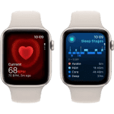 Apple Watch SE GPS + Cellular 44mm Starlight Case & Starlight Sport Band | Starlight Sport Strap