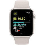 Apple Watch SE GPS + Cellular 44mm Starlight Case & Starlight Sport Band | Starlight Sport Strap