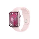APPLE WATCH SERIES 9 | 45MM | S/M SIZE | GPS | PINK ALUMINIUM LIGHT PINK SPORT BAND