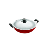 Pigeon Non Stick Induction Base Kadai with SS Lid