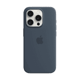 Apple iPhone 15 Pro Case | Silicone with MagSafe |  Storm Blue
