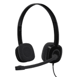 Logitech H151 Wired On Ear Headphones | With Mic | Black