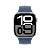 Apple Watch Series 10 | GPS | 42mm | M/L | Silver Aluminium with Denim Sport Band | Denim Strap | MWWC3HN/A