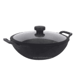 Meyer 48187-C Cast Iron Deep Kadai With Lid | 20cm |