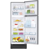 SAMSUNG 253 L Frost Free Double Door 3 Star Refrigerator with Base Drawer-RT28T3123SL/HL | EZ Clean Steel