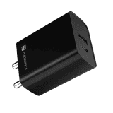 Portronics Mach Adapto 70 Dual Port Fast Charging Adaptor | 33 W | Black | POR 2029