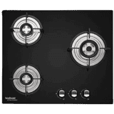 Hindware Ka Hob Nora Plus Stainless Steel Automatic Hob | 3 Burner | 60 CM