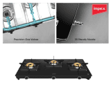 Impex Glasstop Glaze 3B Gas Stove | 3 Burner | Gas stove