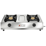 Pigeon Maxima Stainless Steel Manual Gas Stove | 2 Burners