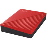 WD My Passport 4 TB External Hard Disk Drive | Red & Black