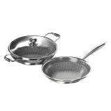 IMPEX | Serene | Triply stainless steel Honeycomp | 2Pcs set kadai Pan And Fry Pan | Induction Bottom Cookware Set