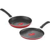 Pigeon Favourite Duo Pack Tawa & Fry Pan Non Stick Coated Cookware Set  | Aluminium | 2 Piece