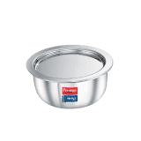 Prestige Tri ply Stainless Steel Induction Base Tope with Lid | 22 cm | Silver