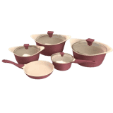 IMPEX RUBY 9PCS Aluminium | Diecast | Nonstick Cookware Set  Aluminium