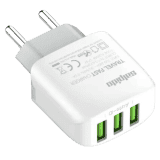 Salpido 17 W 3.4 A Multiport Mobile Charger with Detachable Cable | White
