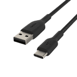 Belkin Data Cable | Type C | Tough Unbreakable Braided Nylon Cable | 1 Meter | Black