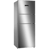Bosch Series 4 | 364 L | Frost Free Triple Door Convertible Refrigerator with Temperature Display | CMC36K05NI, | Smoky Steel