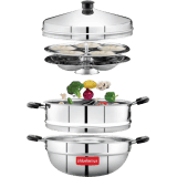 Blueberrys 2 Tier Multicooker with lifter  | Stainless Steel