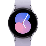 SAMSUNG Watch 5 40mmSuper AMOLED displayBluetooth calling & body composition tracking | Silver with purple strap