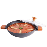 Wonderchef Caesar Forged Kadhai | 24 cm diameter with Lid | 2.7 L capacity | Aluminium Non stick Induction Bottom