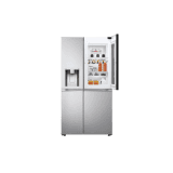 LG | 630 L | 3 Star | Side-by-Side Refrigerator |  InstaView | Noble Steel |  GL-X257ABS3