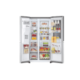 LG | 630 L | 3 Star | Side-by-Side Refrigerator |  InstaView | Noble Steel |  GL-X257ABS3