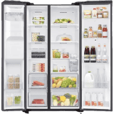 SAMSUNG 657 L Frost Free Side by Side Refrigerator | Gentle Black Matt | RS74T5F01B4/TL