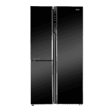 Haier | HRT-683KG | 628L | Frost Free Inverter Triple Door Side by Side Refrigerator | Black Glass