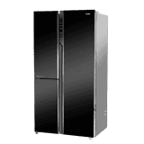 Haier | HRT-683KG | 628L | Frost Free Inverter Triple Door Side by Side Refrigerator | Black Glass