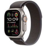 Apple Watch Ultra 2 | GPS + Cellular 49mm Titanium Case with Blue/Black Trail Loop Black Strap