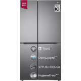 LG 655 L | GL-B257EPZX | Frost Free Side by Side Refrigerator with Smart Inverter Compressor | AI ThinQ (Wi-Fi) |  Door Cooling+ & Hygiene Fresh+ | Shiny Steel
