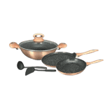 IMPEX | Gem |  3S | , 3 - Piece |Induction Bottom Non-Stick Coated Cookware Set  | Aluminium