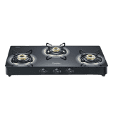 Prestige Royale Plus Toughened Black Glass Top Gas Stove | 3 Burners | 40513