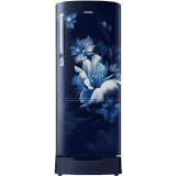 Samsung Single Door Refrigerator | 183 L | 3 Star | Midnight Blossom Blue | RR20D1823UZ/HL