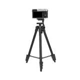 Jmary KP-2205 Aluminum Tripod 134CM | 4-Section Aluminum Legs | Universal Lightweight Tripod with Mobile Phone Holder Mount