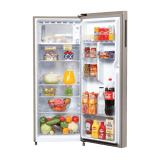 Haier Refrigerator DC 190 L Inox Steel Single Door 4 Star BEE Rating HRD-2104BIS-P