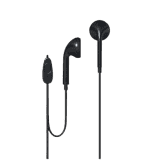 Remax RM-303 3.5mm Plug Wired Earphones with Mic Pure Music in-Ear Headphones for Computer Mobile Phone | Black