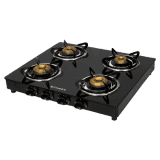 FABER Star 4BB BK Gas Stove | 4 Burner | Black