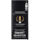 LG 1 Star Frost Free Double Door Convertible Refrigerator | Door Cooling | Inverter Compressor | Express Freeze | Multi Air Flow | 412 L | GL-T432AESR | Ebony Sheen