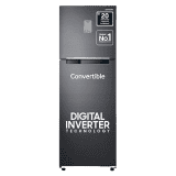 Samsung Frost-Free Double Door Refrigerator | Convertible 3 In 1 Digital Inverter  Appliance | 256L | 3 Star | Black | RT30C3733B1/HL