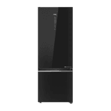 Haier 355L | 3 Star | Glass Finish Bottom Mounted Frost Free Double Door Refrigerator | Black