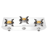 Vidiem Tusker Gas Stove | 3 Burner | Stainless Steel Manual | Silver