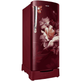 Samsung Digital Inverter Direct-Cool Single Door Refrigerator | 183 L | 3 Star | Midnight Blossom Red | RR20D1823RZ/HL