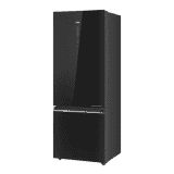 Haier 355L | 3 Star | Glass Finish Bottom Mounted Frost Free Double Door Refrigerator | Black