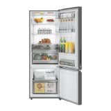Haier 355L | 3 Star | Glass Finish Bottom Mounted Frost Free Double Door Refrigerator | Black