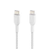 Belkin USB-C to USB-C Braided 3.3 Feet 1 Meter Fast charging Type C Cable | 60W | White